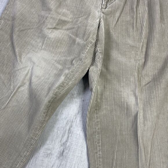 Vtg LL Bean Pants Mens 31X29 Khaki Classic Flat Front Straight Leg Corduroy P - Picture 4 of 13
